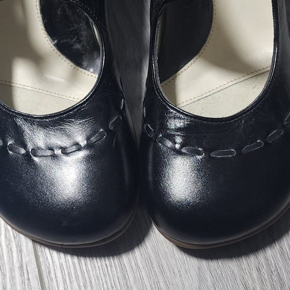 John Fluevog Operetta Mailbran Black Criss-cross Mary Jane Heel Shoes Size 6 - Picture 4 of 7